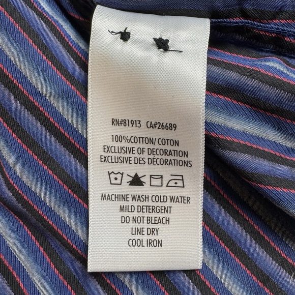 Robert Graham Rare Dragons Pattern Mens Shirt Size XL Purple Blue Flip Cuffs - Picture 10 of 13